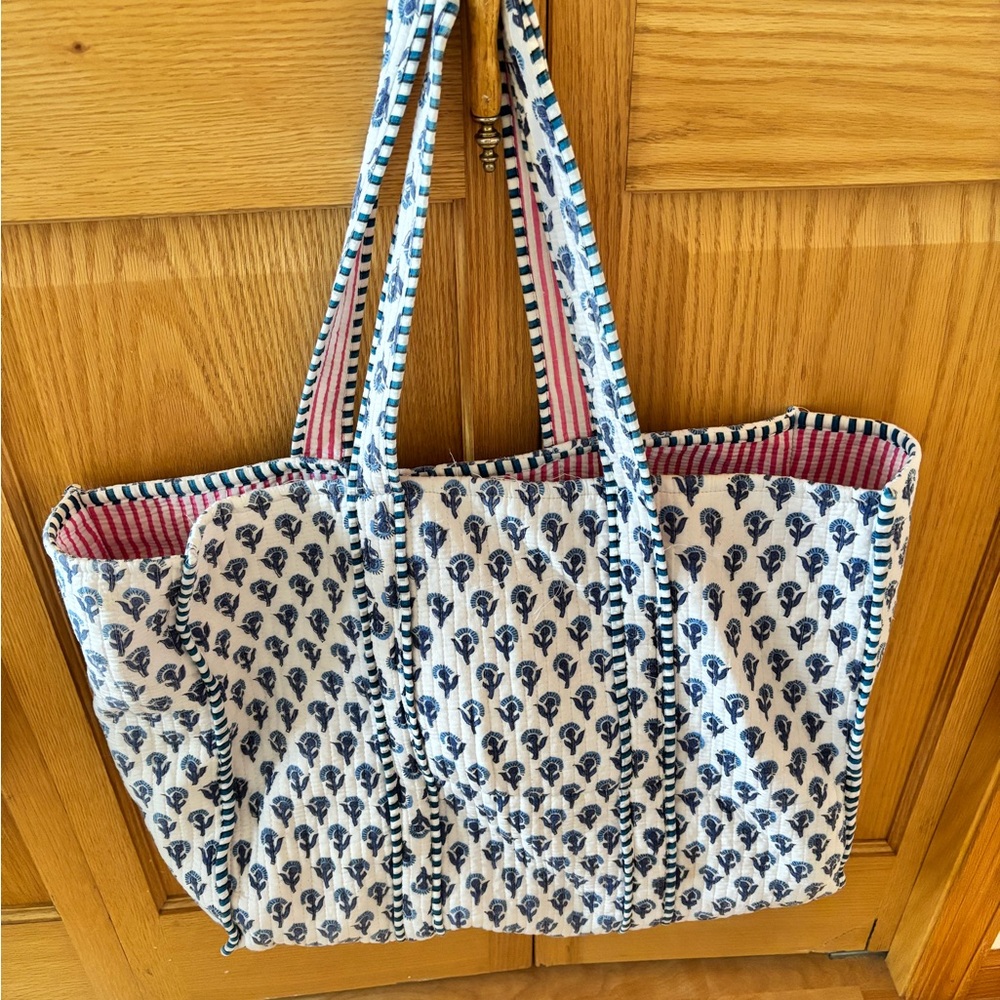 Block print tote POETA